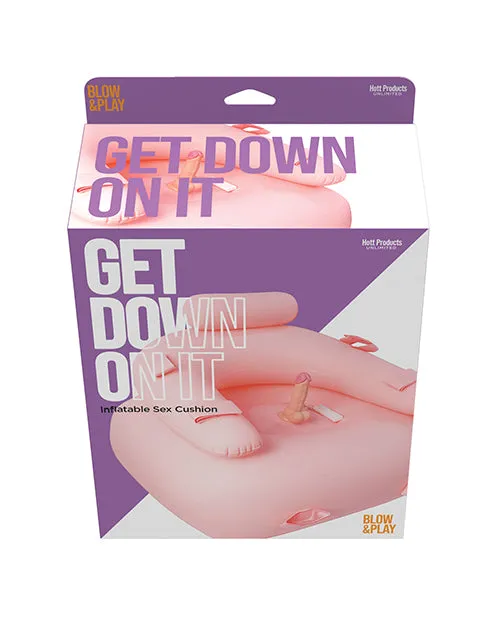 Get Down On It Inflatable Cushion with Wired Remote Control and Vibrating Silicone Dildo Plus WristLeg Straps Fuchsia Hott Products Female Sex Toys Get Down On It Inflatable Cushion with Wired Remote Control and Vibrating Silicone Dildo Plus WristLeg Straps Fuchsia Hott Products Female Sex Toys