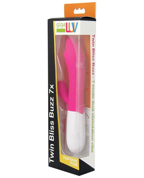 Gigaluv Vibrators GigaLuv Twin Bliss Buzz 7 Functions Pink Gigaluv Vibrators GigaLuv Twin Bliss Buzz 7 Functions Pink