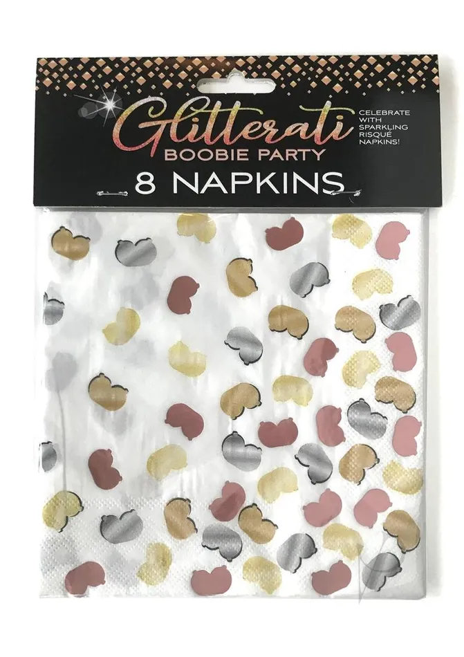 Glitterati Boobie Party Napkins 8 per Pack Multicolor Candyprints Party Enhancers Glitterati Boobie Party Napkins 8 per Pack Multicolor Candyprints Party Enhancers