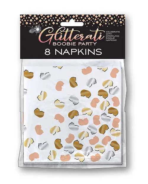 Glitterati Boobie Party Napkins 8 per Pack Multicolor Candyprints Party Enhancers Glitterati Boobie Party Napkins 8 per Pack Multicolor Candyprints Party Enhancers