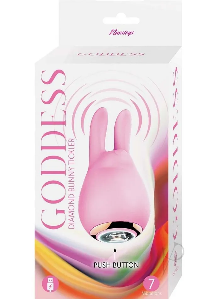 Goddess Diamond Rechargeable Silicone Bunny Tickler Pink Goddess Vibrators Goddess Diamond Rechargeable Silicone Bunny Tickler Pink Goddess Vibrators