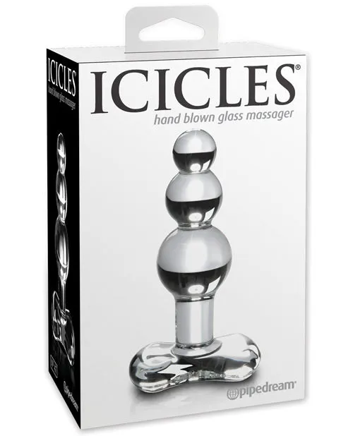 Icicles Anal Icicles No 47 Beaded Glass Anal Plug Clear