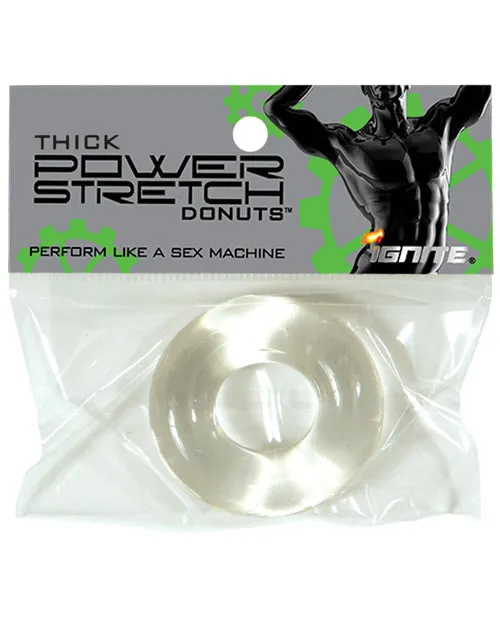 Ignite Male Sex Toys Ignite Thick Power Stretch Donut Cock Ring Clear
