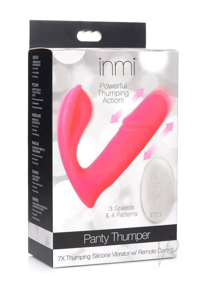 Inmi Shegasm Panty Thumper Rechargeable Silicone Panty Vibe with Remote Control Pink Shegasm Female Sex Toys Inmi Shegasm Panty Thumper Rechargeable Silicone Panty Vibe with Remote Control Pink Shegasm Female Sex Toys