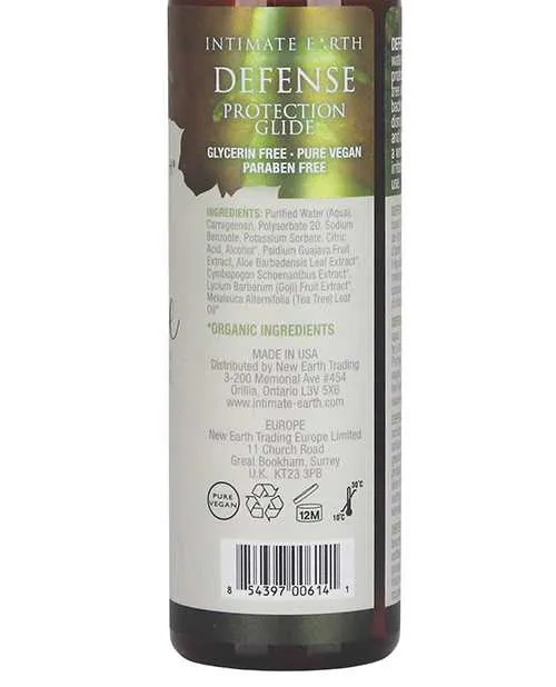 Intimate Earth Intimate Earth Defense Protection Glide Water Based Lubricant Sea Kelp Tea Tree Bark and Guava Bark 8oz Lubricants