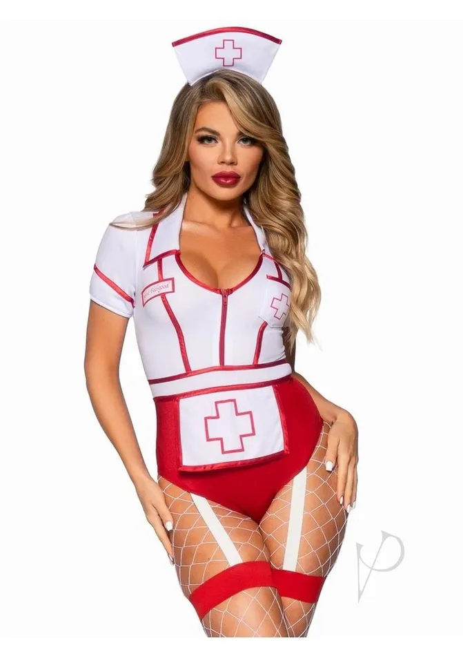 Leg Avenue Male Sex Toys Leg Avenue Nurse Feelgood Snap Crotch Garter Bodysuit with Attached Apron and Hat Headband 2 Piece Medium RedWhite Leg Avenue Male Sex Toys Leg Avenue Nurse Feelgood Snap Crotch Garter Bodysuit with Attached Apron and Hat Headband 2 Piece Medium RedWhite