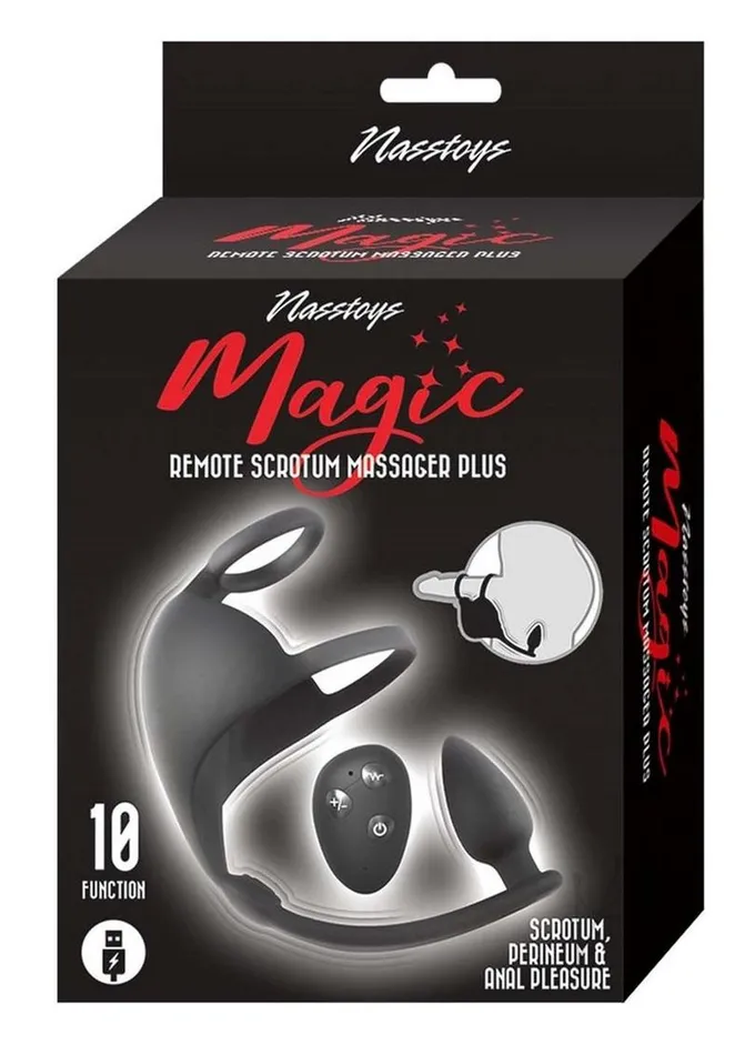 Magic Scrotum Massager Rechargeable Silicone Plug with Remote Control Black Magic By Nasstoys Female Sex Toys Magic Scrotum Massager Rechargeable Silicone Plug with Remote Control Black Magic By Nasstoys Female Sex Toys