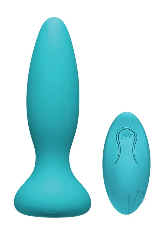 Male Sex Toys APlay Thrust Adventurous Anal Plug with Remote Control Teal A Play