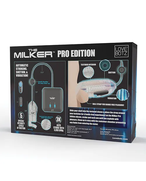 Male Sex Toys Lovebotz LoveBotz The Milker Pro Edition Masturbator with Remote Control Black