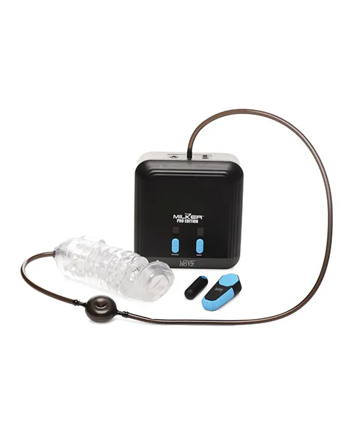 Male Sex Toys Lovebotz LoveBotz The Milker Pro Edition Masturbator with Remote Control Black