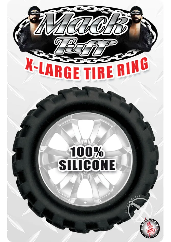 Male Sex Toys Mack Tuff X Large Tire Silicone Cock Ring Black Mack Tuff