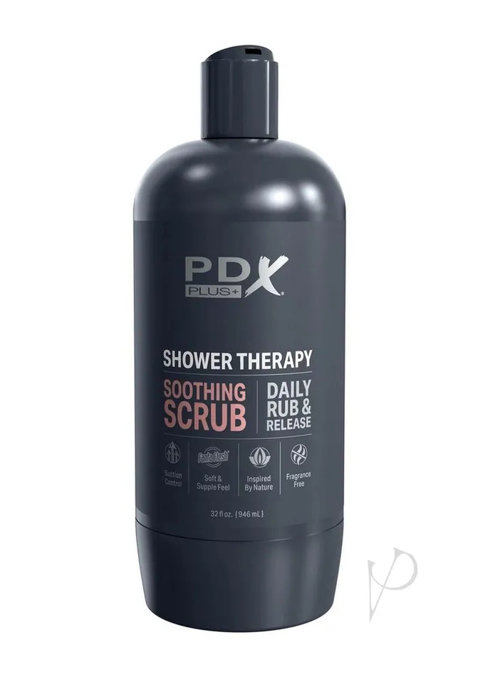 Male Sex Toys Pdx Plus PDX Plus Shower Therapy Soothing Scrub Discreet Stroker Caramel