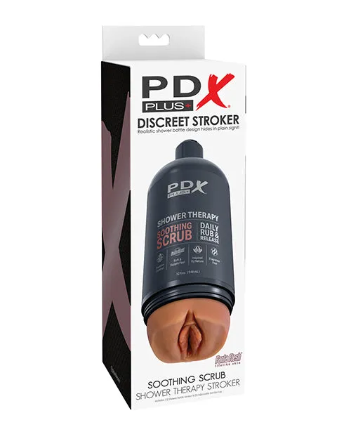 Male Sex Toys Pdx Plus PDX Plus Shower Therapy Soothing Scrub Discreet Stroker Caramel