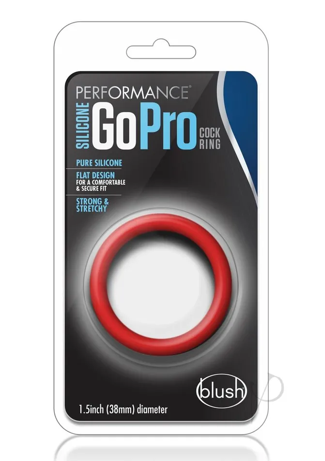 Male Sex Toys Performance Performance Silicone Go Pro Cock Ring Red