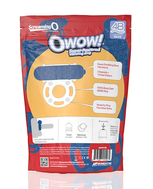 Male Sex Toys Screaming O Screaming O 4B O Wow Vibrating Ring Blueberry Male Sex Toys Screaming O Screaming O 4B O Wow Vibrating Ring Blueberry