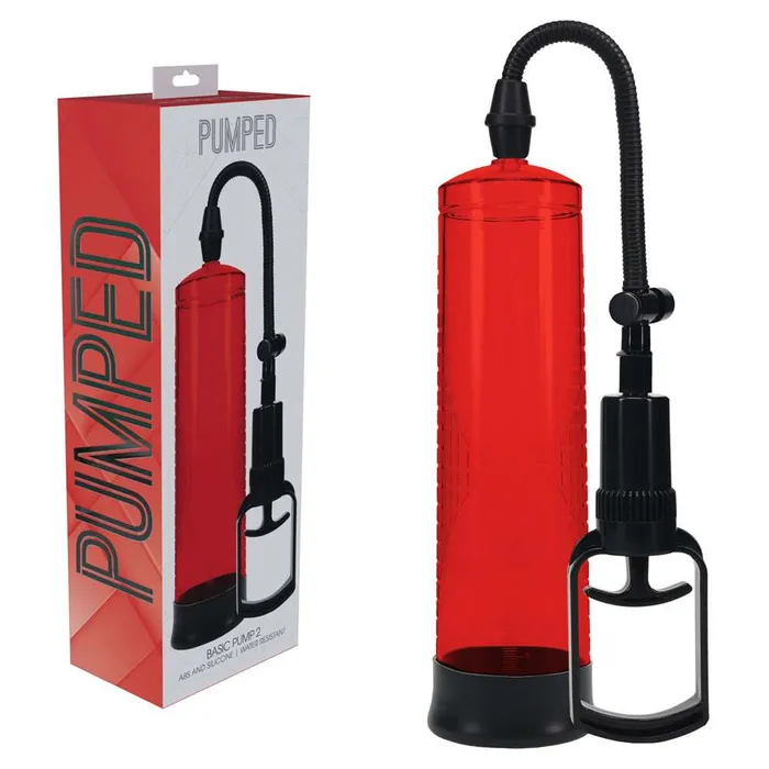 Male Sex Toys Shots Toys Pumped Basic Penis Pump 2 Red