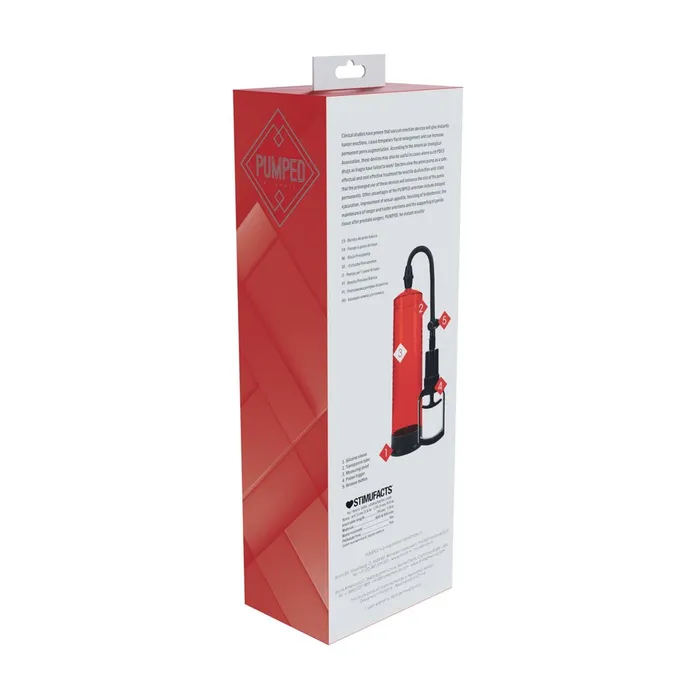 Male Sex Toys Shots Toys Pumped Basic Penis Pump 2 Red