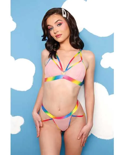 Male Sex Toys Vibes By Fantasy Lingerie Vibes Make it Rain Caged Bralette Panty wBooty Rainbow LXL Male Sex Toys Vibes By Fantasy Lingerie Vibes Make it Rain Caged Bralette Panty wBooty Rainbow LXL