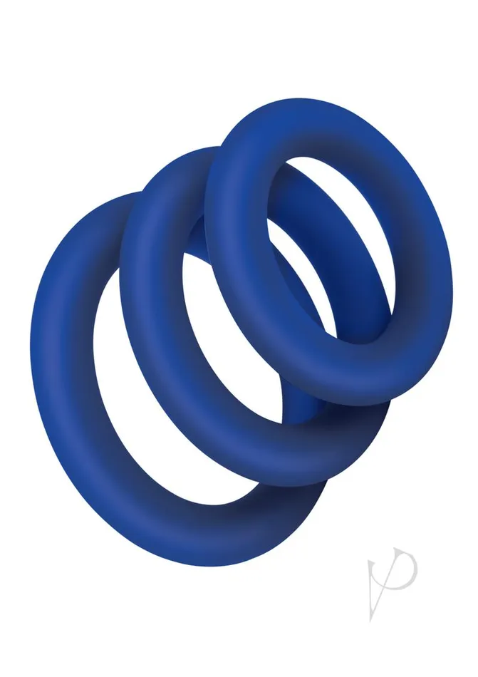 Male Sex Toys Zolo ZOLO Extra Thick Silicone Cock Ring 3 pack Navy Male Sex Toys Zolo ZOLO Extra Thick Silicone Cock Ring 3 pack Navy