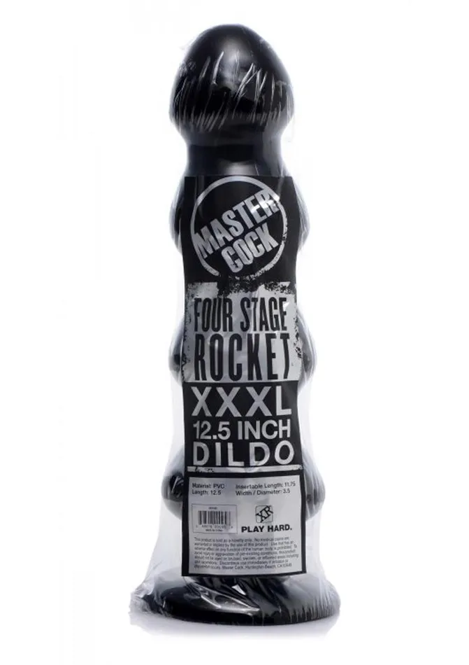 Master Cock Dildos Master Cock Four Stage Rocket 125in Dildo Black