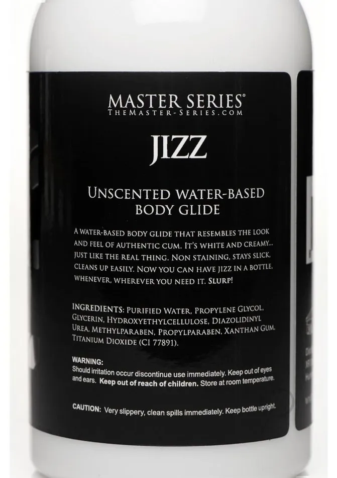 Master Series Lubricants Master Series Jizz Unscented Water Based Lubricant 16oz