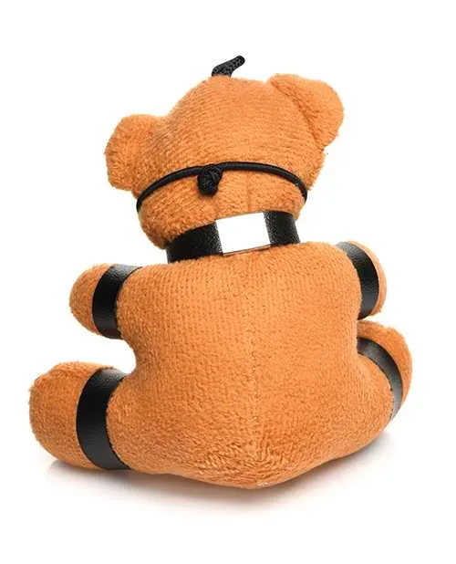 Master Series Male Sex Toys Master Series Gagged Teddy Bear Keychain Burnt Orange