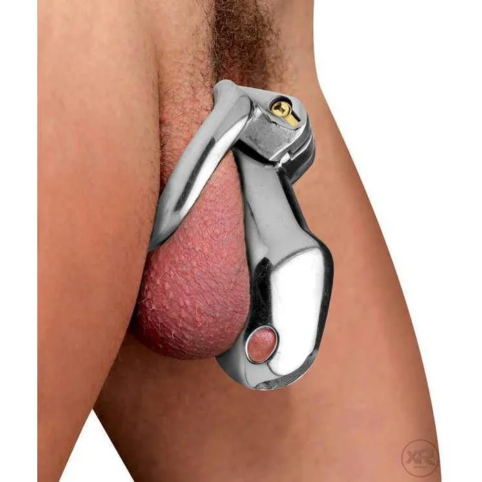 Master Series Rikers 247 Stainless Steel Locking Chastity Cage Male Sex Toys