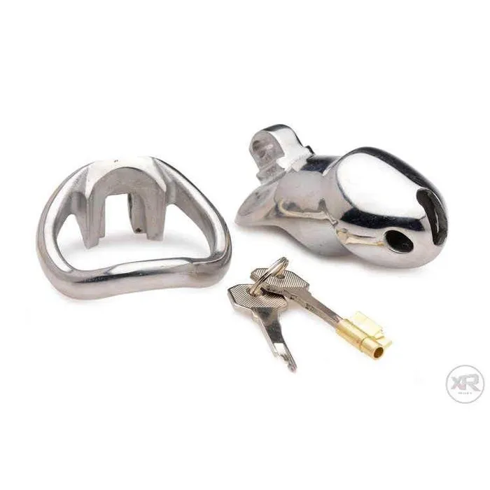 Master Series Rikers 247 Stainless Steel Locking Chastity Cage Male Sex Toys