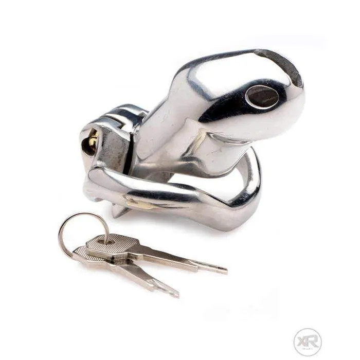 Master Series Rikers 247 Stainless Steel Locking Chastity Cage Male Sex Toys