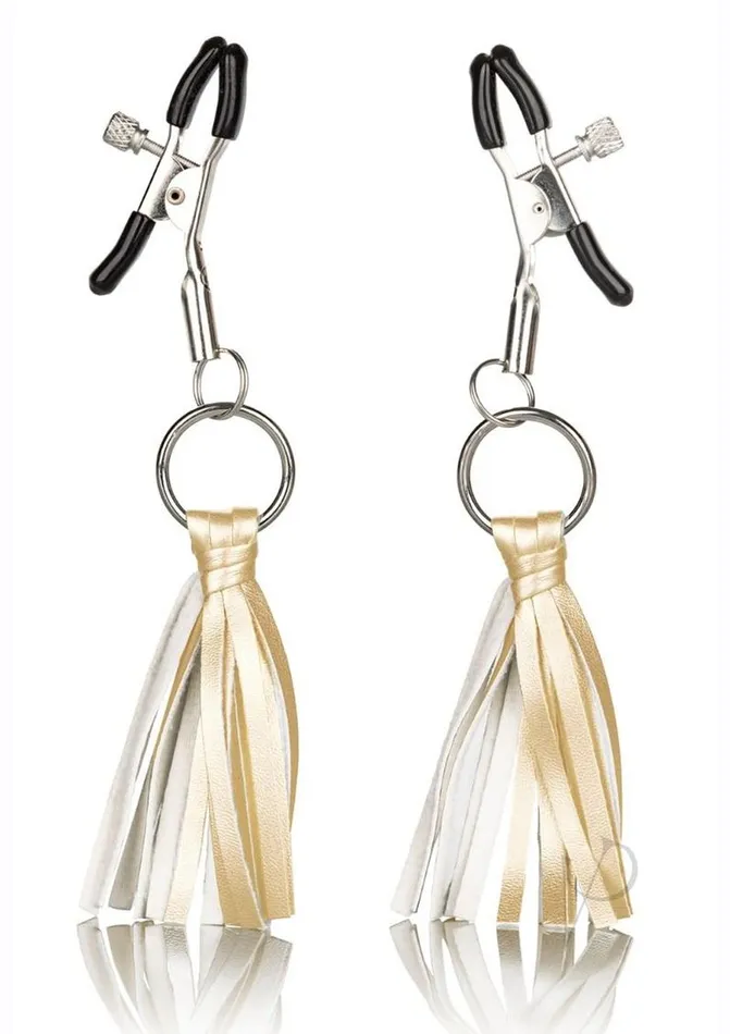 Nipple Play Nipple Play Playful Tassels Nipple Clamps Gold Couples