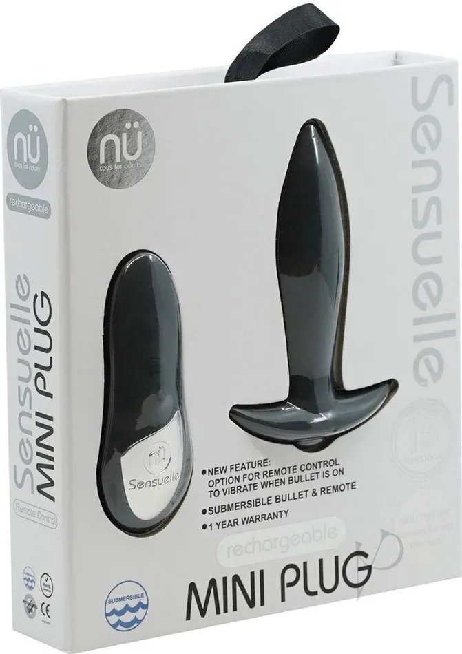 Nu Sensuelle Nu Sensuelle MiniPlug Rechargeable Silicone Vibrating Plug with Remote Control Black Anal Nu Sensuelle Nu Sensuelle MiniPlug Rechargeable Silicone Vibrating Plug with Remote Control Black Anal