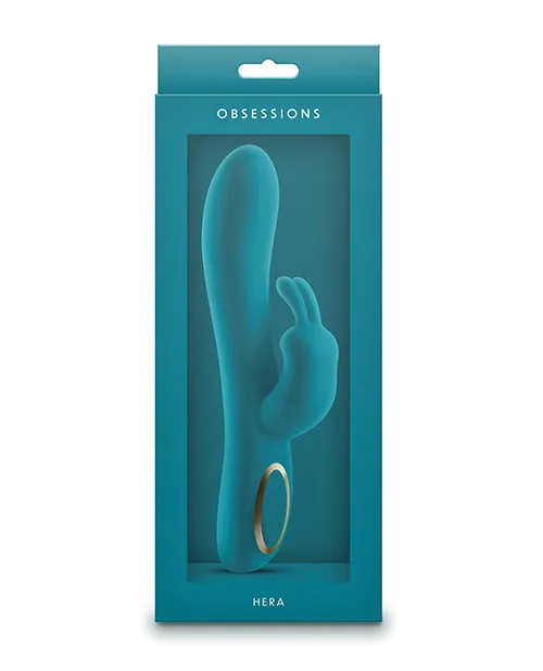 Obsessions Female Sex Toys Obsessions Hera Rechargeable Silicone Rabbit Vibrator Teal Obsessions Female Sex Toys Obsessions Hera Rechargeable Silicone Rabbit Vibrator Teal