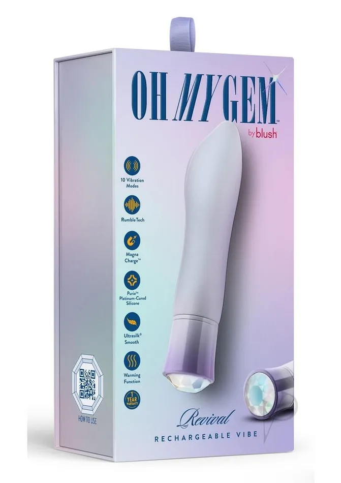 Oh My Gem Oh My Gem Revival Rechargeable Silicone GSpot Vibrator Opal Female Sex Toys Oh My Gem Oh My Gem Revival Rechargeable Silicone GSpot Vibrator Opal Female Sex Toys