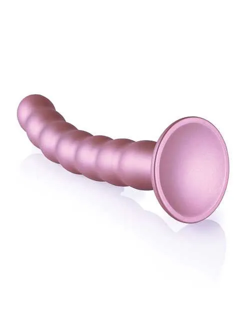 Ouch Female Sex Toys Ouch Beaded GSpot Silicone Dildo 8in Metallic Rose Gold Ouch Female Sex Toys Ouch Beaded GSpot Silicone Dildo 8in Metallic Rose Gold