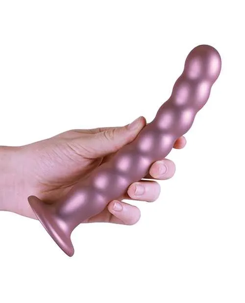 Ouch Female Sex Toys Ouch Beaded GSpot Silicone Dildo 8in Metallic Rose Gold Ouch Female Sex Toys Ouch Beaded GSpot Silicone Dildo 8in Metallic Rose Gold