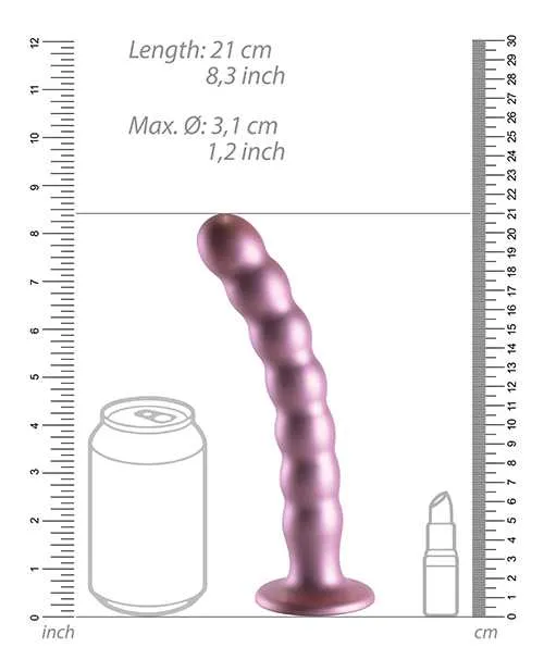 Ouch Female Sex Toys Ouch Beaded GSpot Silicone Dildo 8in Metallic Rose Gold Ouch Female Sex Toys Ouch Beaded GSpot Silicone Dildo 8in Metallic Rose Gold