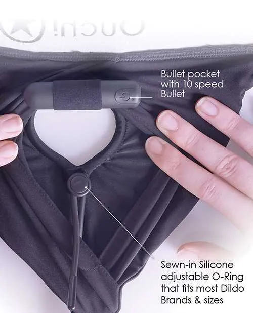 Ouch Female Sex Toys Ouch Vibrating StrapOn Boxer with Rechargeable Bullet XSSM Black Ouch Female Sex Toys Ouch Vibrating StrapOn Boxer with Rechargeable Bullet XSSM Black