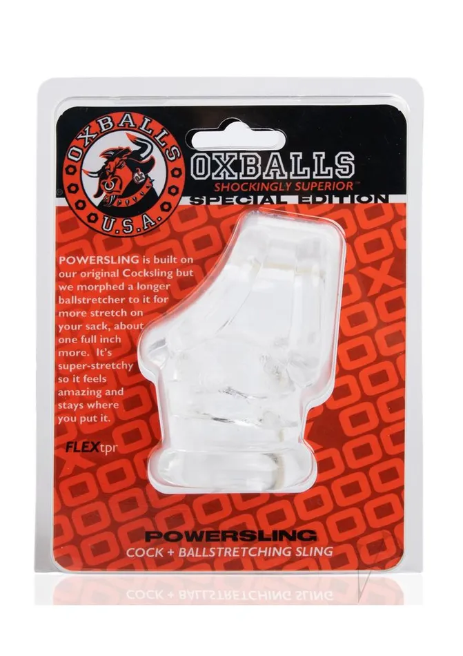 Oxballs Dildos Oxballs Powersling Cock and Ball Stretching Sling Clear
