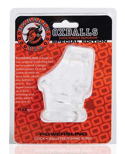 Oxballs Dildos Oxballs Powersling Cock and Ball Stretching Sling Clear