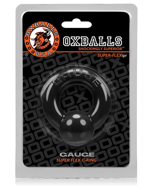 Oxballs Male Sex Toys Oxballs Gauge Super Flex Cock Ring Black