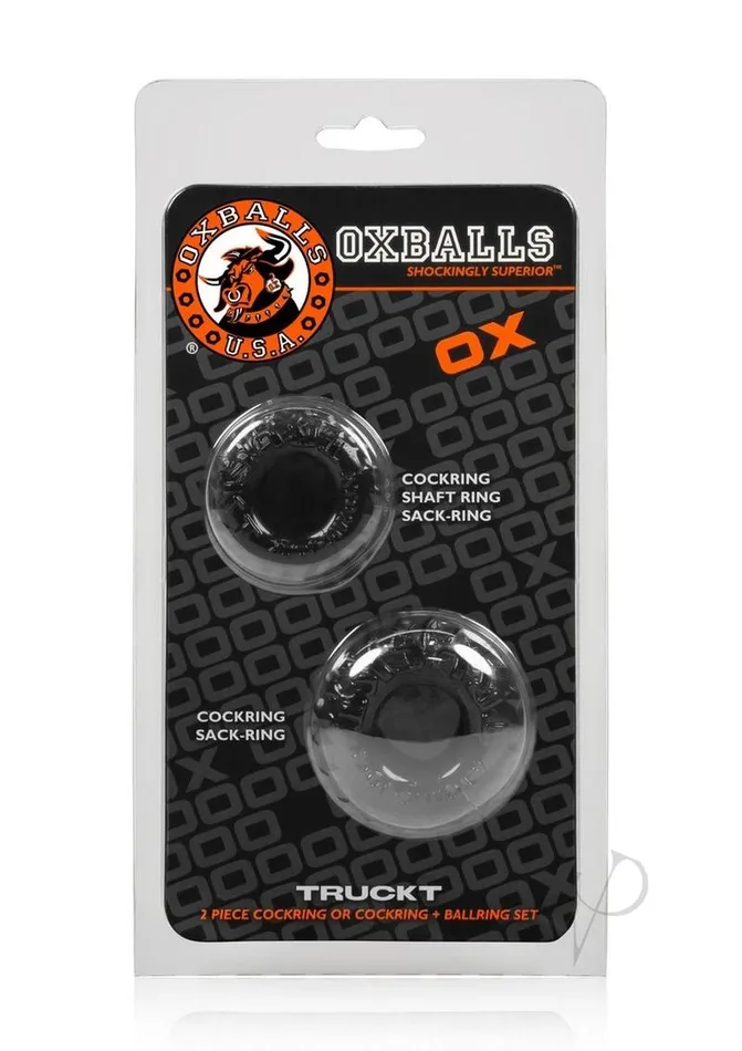 Oxballs Male Sex Toys Oxballs Truckt Cock Ring 2 pack Black