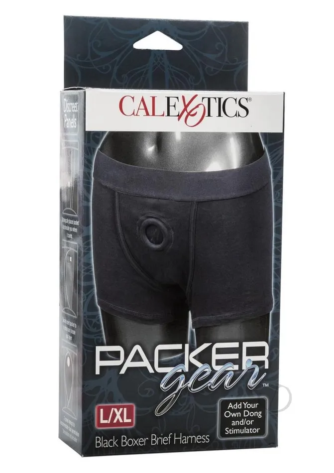 Packer Gear Boxer Brief Harness LXL Black Packer Gear Female Sex Toys