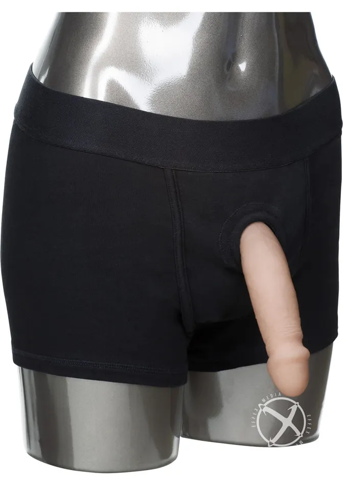 Packer Gear Boxer Brief Harness LXL Black Packer Gear Female Sex Toys