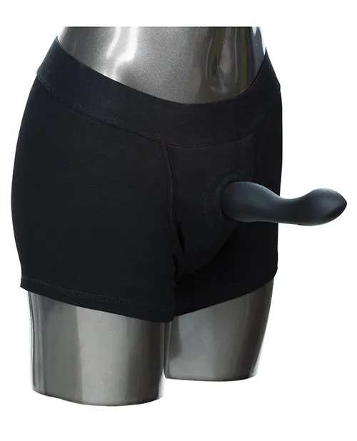Packer Gear Boxer Brief Harness LXL Black Packer Gear Female Sex Toys
