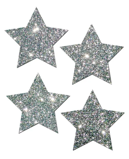 Pastease Premium Petites Glitter Star Silver OS Pack of 2 Pair Pastease Anal Pastease Premium Petites Glitter Star Silver OS Pack of 2 Pair Pastease Anal
