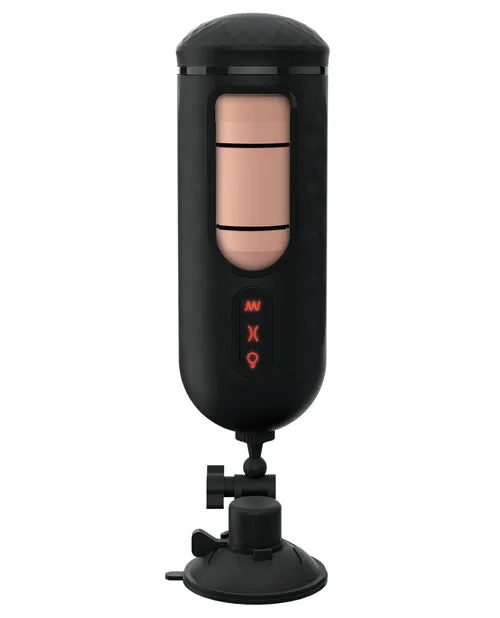 PDX Elite Rechargeable Vibrating Mega Milker Masturbator Pussy VanillaBlack Pdx Elite Male Sex Toys