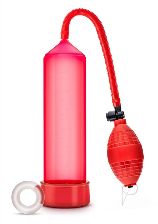 Performance VX101 Male Enhancement Penis Pump 95in Red Performance Male Sex Toys