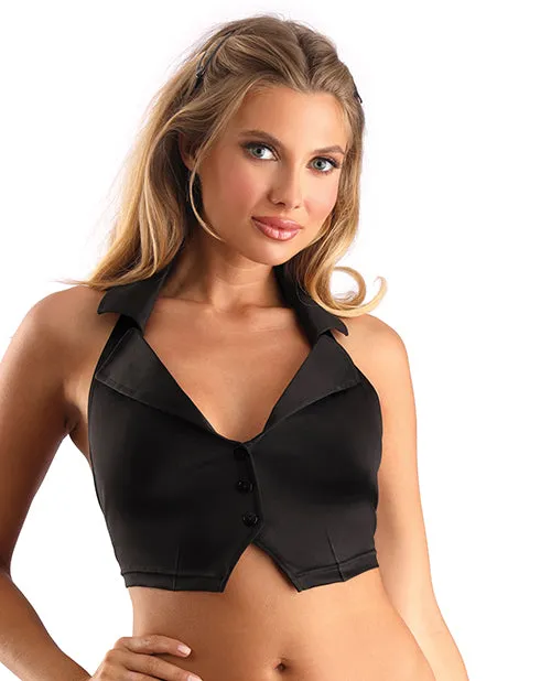 Play Schoolgirl Collared Button Down Halter Top Black OS Play By Fantasy Lingerie Anal Play Schoolgirl Collared Button Down Halter Top Black OS Play By Fantasy Lingerie Anal