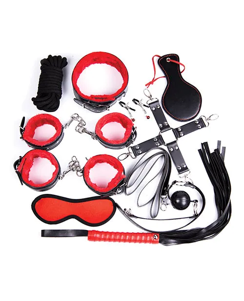 Plesur Anal Plesur Deluxe Bondage Kit BlackRed Plesur Anal Plesur Deluxe Bondage Kit BlackRed