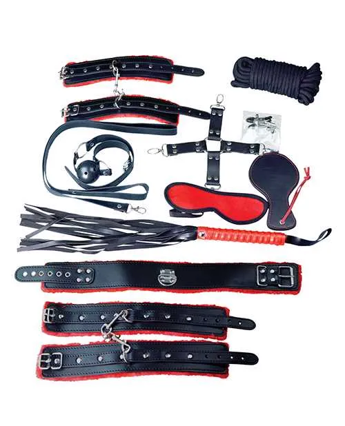 Plesur Anal Plesur Deluxe Bondage Kit BlackRed Plesur Anal Plesur Deluxe Bondage Kit BlackRed